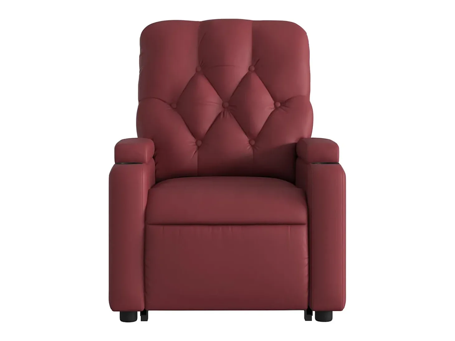 Poltrona reclin. elevatória elétrica couro artif vermelho-tinto SHL366106
