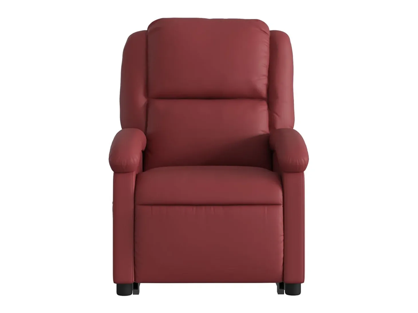 Poltrona reclin. elevatória elétrica couro artif vermelho-tinto SHL13110