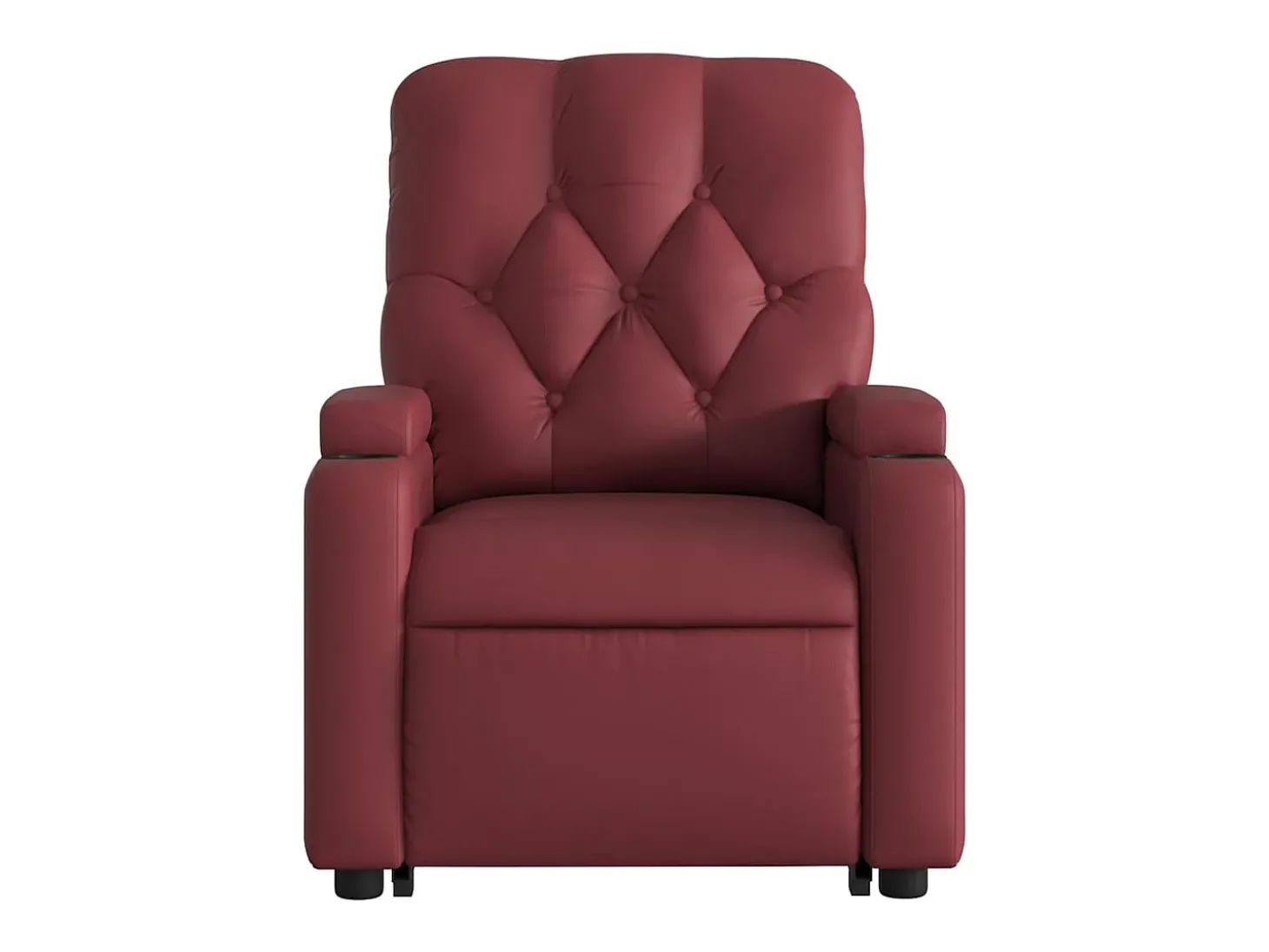 Poltrona reclin. elevatória elétrica couro artif vermelho-tinto SHL713038