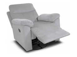 Poltrona Reclinavel Manual Texas, Sofá de 1 lugar, Cinza