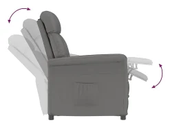 Poltrona Recliner Cinza Escuro Cinzento escuro SHL787001