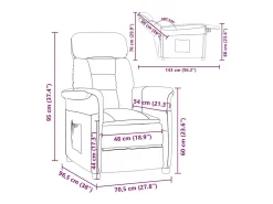Poltrona Recliner Creme Creme 70.5x96.5x95 cm SHL987997
