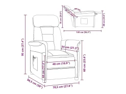Poltrona Recliner Creme Creme 70.5x96.5x95 cm SHL987997