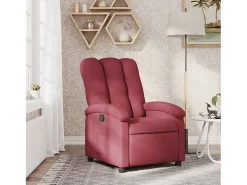 Poltrona Reclinável | Poltrona Confortável Relax tecido vermelho tinto SHL876379