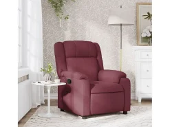 Poltrona Reclinável | Poltrona Confortável Relax tecido vermelho tinto SHL887877
