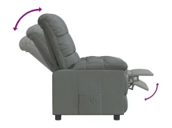 Poltrona Reclinável | Poltrona Confortável Relax tecido cinzento-escuro SHL429187