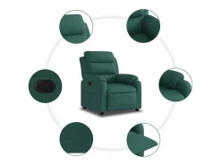 Poltrona Reclinável | Poltrona Confortável Relax tecido verde-escuro SHL212955