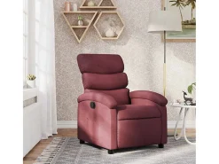 Poltrona Reclinável | Poltrona Confortável Relax tecido vermelho tinto SHL103374