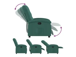 Poltrona Reclinável | Poltrona Confortável Relax tecido verde-escuro SHL438438