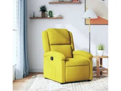 Poltrona Reclinável | Poltrona Confortável Relax veludo amarelo SHL813462