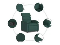 Poltrona Reclinável | Poltrona Confortável Relax tecido verde-escuro SHL753534