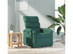 Poltrona Reclinável | Poltrona Confortável Relax tecido verde-escuro SHL753534