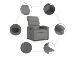 Poltrona Reclinável | Poltrona Confortável Relax tecido cinzento-escuro SHL502840
