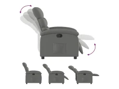 Poltrona Reclinável | Poltrona Confortável Relax tecido cinzento-escuro SHL502840