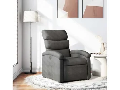 Poltrona Reclinável | Poltrona Confortável Relax tecido cinzento-escuro SHL502840