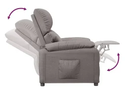 Poltrona Reclinável | Poltrona Confortável Relax tecido cinzento-acastanhado SHL117789