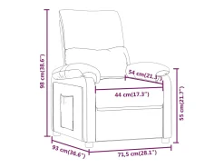 Poltrona Reclinável | Poltrona Confortável Relax tecido cinzento-acastanhado SHL117789