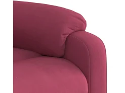 Poltrona Reclinável | Poltrona Confortável Relax veludo vermelho tinto SHL537040