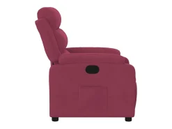 Poltrona Reclinável | Poltrona Confortável Relax veludo vermelho tinto SHL537040
