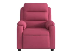 Poltrona Reclinável | Poltrona Confortável Relax veludo vermelho tinto SHL537040