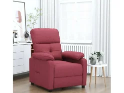 Poltrona Reclinável | Poltrona Confortável Relax tecido vermelho tinto SHL108827