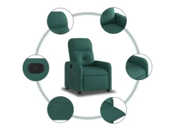 Poltrona Reclinável | Poltrona Confortável Relax tecido verde-escuro SHL427387