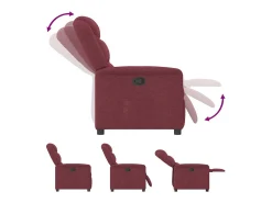 Poltrona Reclinável | Poltrona Confortável Relax tecido vermelho tinto SHL194418