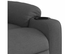 Poltrona Reclinável | Poltrona Confortável Relax tecido cinzento-escuro SHL360752