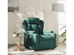 Poltrona Reclinável | Poltrona Confortável Relax tecido verde-escuro SHL248539