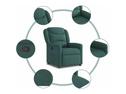 Poltrona Reclinável | Poltrona Confortável Relax tecido verde-escuro SHL173934