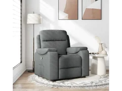 Poltrona Reclinável | Poltrona Confortável Relax tecido cinzento-escuro SHL441082