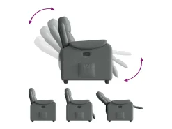 Poltrona Reclinável | Poltrona Confortável Relax tecido cinzento-escuro SHL441082