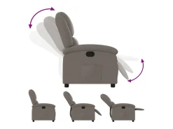 Poltrona Reclinável | Poltrona Confortável Relax tecido cinzento-acastanhado SHL224898