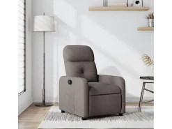 Poltrona Reclinável | Poltrona Confortável Relax tecido cinzento-acastanhado SHL142126