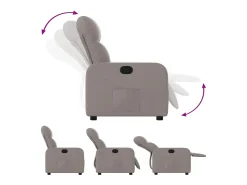 Poltrona Reclinável | Poltrona Confortável Relax tecido cinzento-acastanhado SHL142126