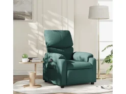 Poltrona Reclinável | Poltrona Confortável Relax tecido verde-escuro SHL670845