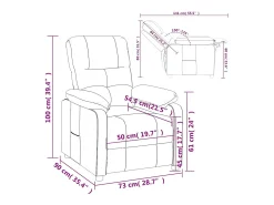 Poltrona Reclinável | Poltrona Confortável Relax tecido cinzento-escuro SHL798899
