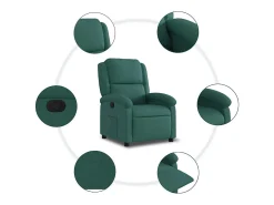 Poltrona Reclinável | Poltrona Confortável Relax tecido verde-escuro SHL570266