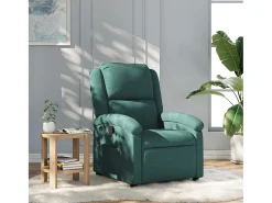 Poltrona Reclinável | Poltrona Confortável Relax tecido verde-escuro SHL570266