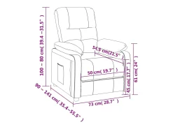 Poltrona Reclinável | Poltrona Confortável Relax tecido cinzento-escuro SHL92694