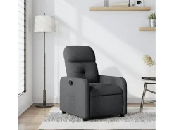 Poltrona Reclinável | Poltrona Confortável Relax tecido cinzento-escuro SHL452413