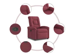 Poltrona Reclinável | Poltrona Confortável Relax tecido vermelho tinto SHL485164