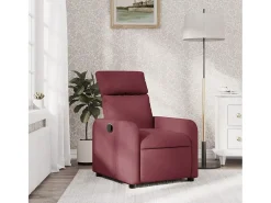 Poltrona Reclinável | Poltrona Confortável Relax tecido vermelho tinto SHL854943