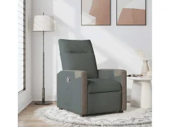 Poltrona Reclinável | Poltrona Confortável Relax tecido cinzento-escuro SHL969981