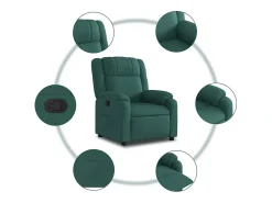 Poltrona Reclinável | Poltrona Confortável Relax tecido verde-escuro SHL921694