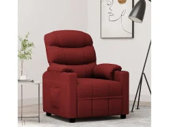 Poltrona Reclinável | Poltrona Confortável Relax tecido vermelho tinto SHL773778