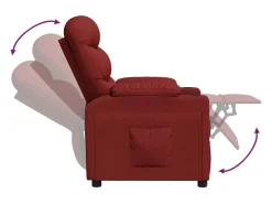 Poltrona Reclinável | Poltrona Confortável Relax tecido vermelho tinto SHL773778