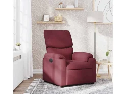 Poltrona Reclinável | Poltrona Confortável Relax tecido vermelho tinto SHL905744