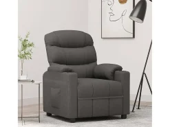 Poltrona Reclinável | Poltrona Confortável Relax tecido cinzento-escuro SHL668553