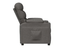 Poltrona Reclinável | Poltrona Confortável Relax tecido cinzento-escuro SHL668553